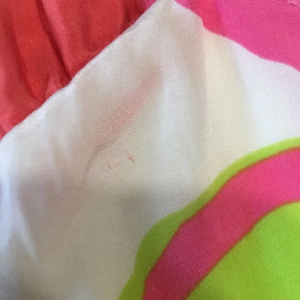 Lilly Pulitzer Pink Green Whtie  Floral Strapless Fit & Flare  Dress size 4 - Picture 6 of 12